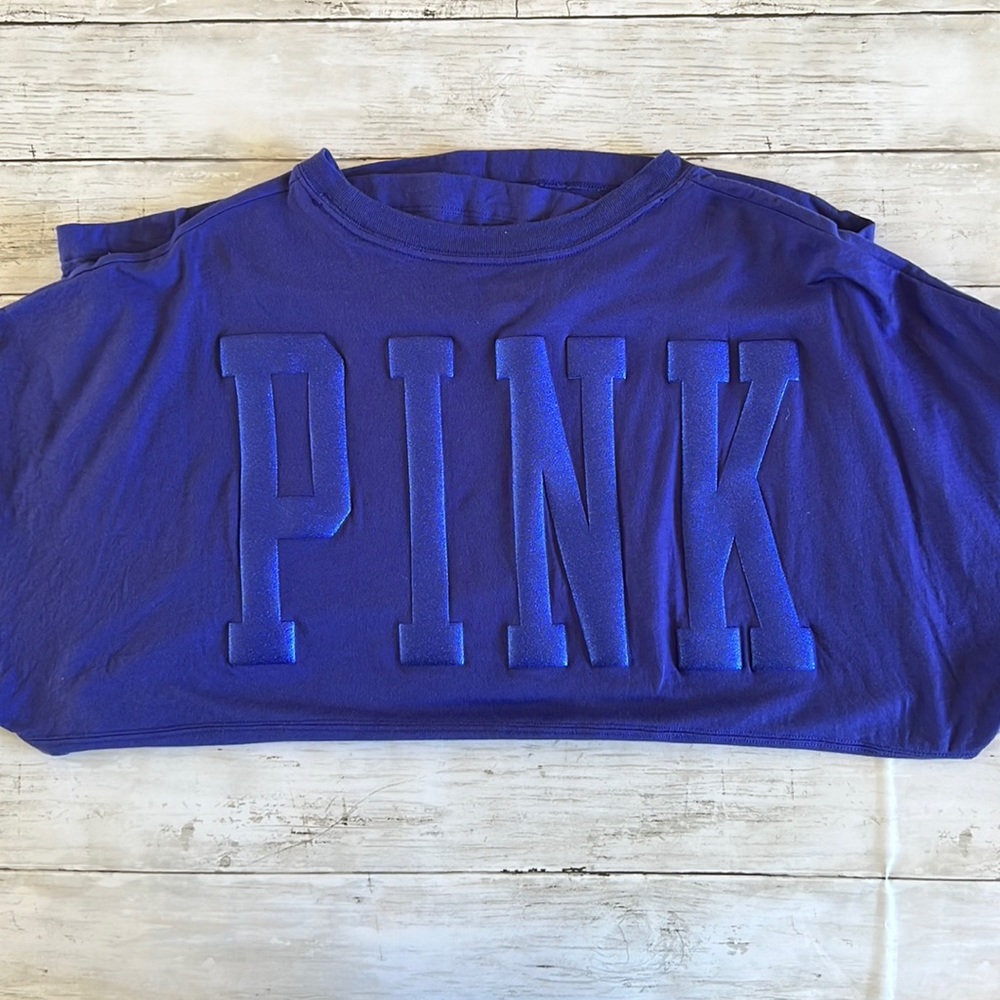 Victoria’s Secret Pink Varsity Glitter Tee